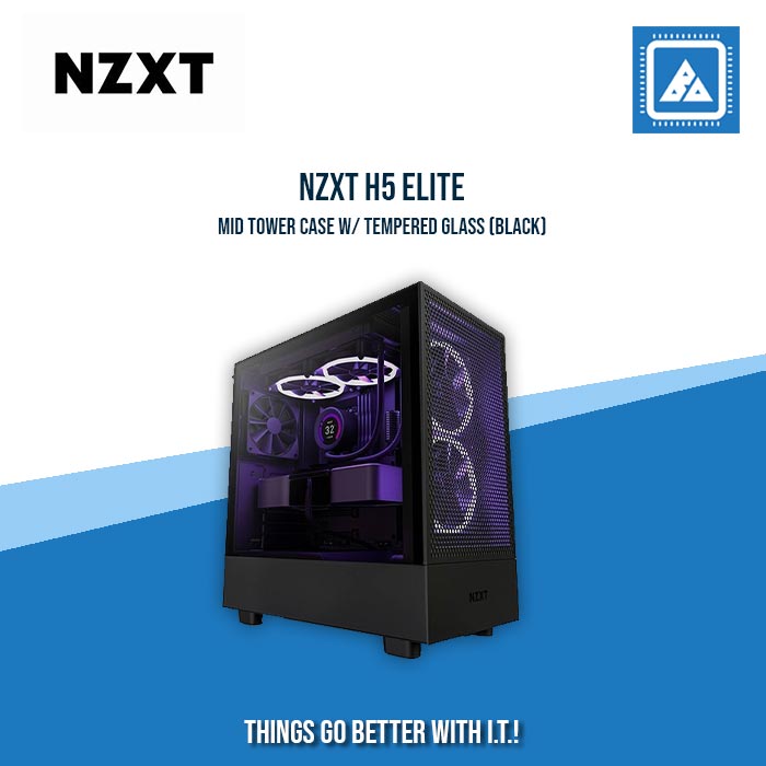 NZXT H5 ELITE MID TOWER CASE W/ TEMPERED GLASS (WHITE/BLACK) NZXT H5 ELITE MID TOWER CASE W/ TEMPERED GLASS (WHITE/BLACK)